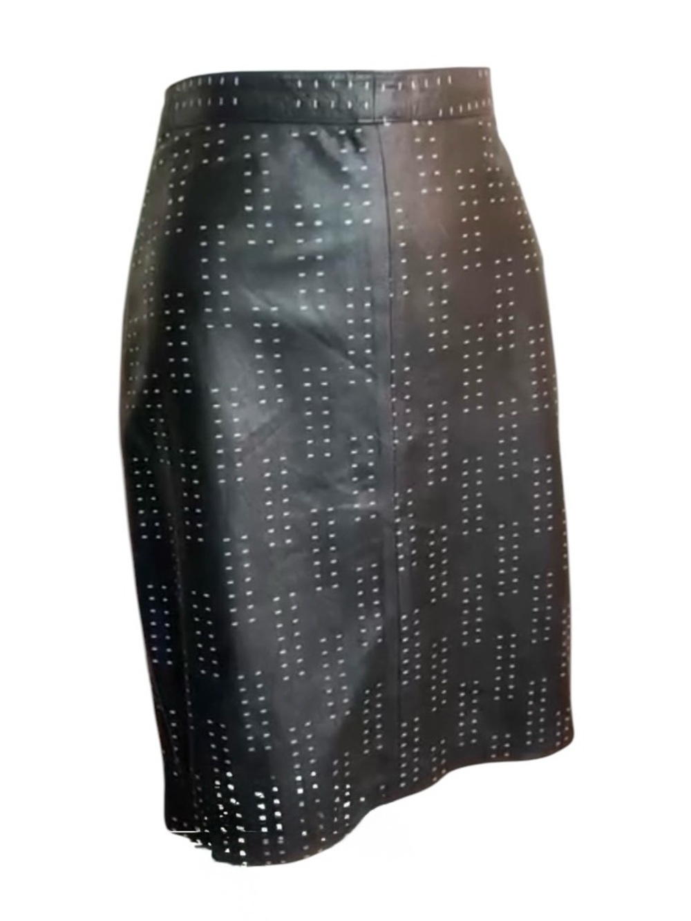 Finca's Lesther Skirt, Women's Xs, Black, White Flecks, Lined, Slit, Zips. Euc